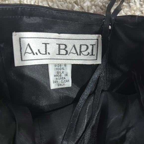 Wow!!! AJ Bari dress vintage floral 100% silk 6 80s prom - Picture 6 of 10